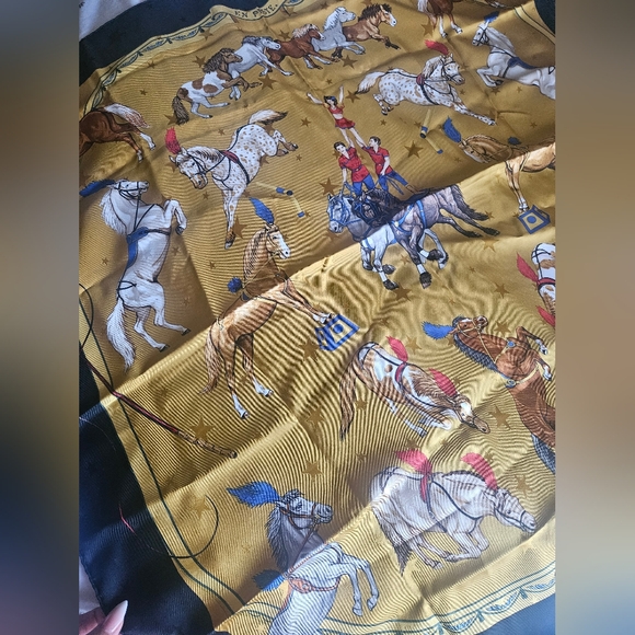 Authentic Hermes Yellow color scarf - Picture 6 of 12